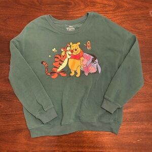 Hybrid Apparel Winnie the Pooh Forest Green Character Sweatshirt